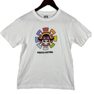 UT‎ Uniqlo Mens T Shirt Black One Piece Graphic Short Sleeve Size XS Cotton